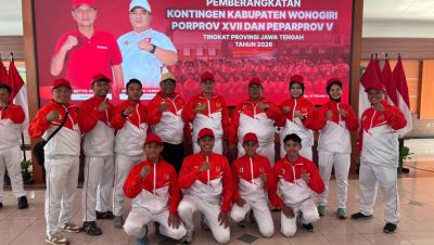 Bupati Setya Sukarno Lepas Kontingen Porprov XVII Jateng 2026 Kabupaten Wonogiri